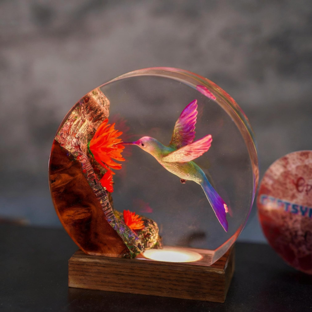 Resin Art Lamp Birthday Gift Christmas Gift