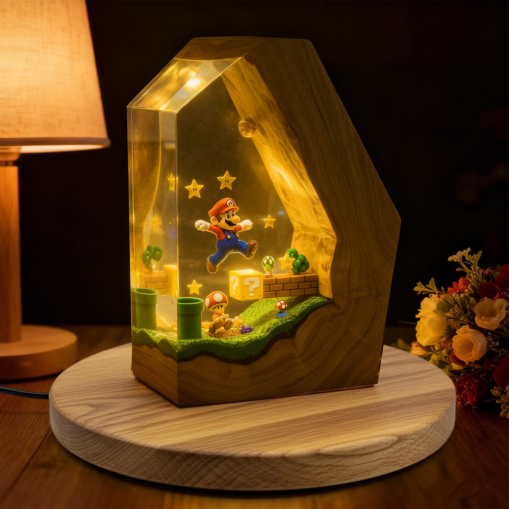 Resin Art Lamp For Game Lover Birthday Gift Christmas Gift