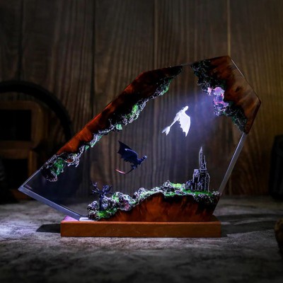 Lampe d'art en résine pour les amateurs de cinéma, cadeau d'anniversaire, cadeau de Noël