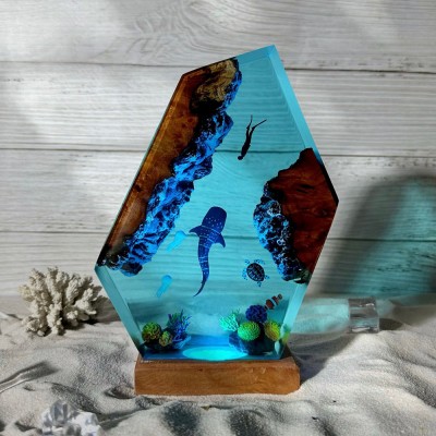 Venta caliente❗❗ ballena tiburón y buhero resina luz nocturna